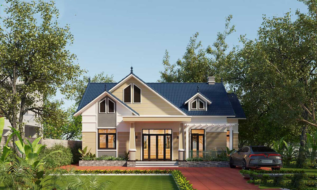 Hướng dẫn lựa chọn và sử dụng công tắc thông minh Hunonic 2 Mẫu biệt thự vườn 1 tầng 12x14m truyền thống